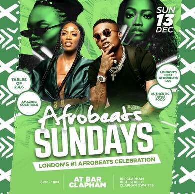 AFROBEATS SUNDAYS - Day Party w/ Cocktails