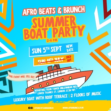 Afrobeats Summer Boat Party 🛳️