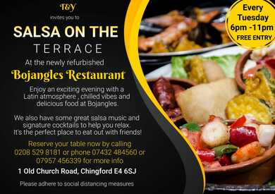Salsa on the Terrace – A Refined Dining Experience at Bojangles in Chingford.