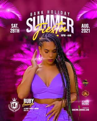 SUMMER FIESTA | BANK HOLIDAY Saturday August 28th | RUBY LOUNGE