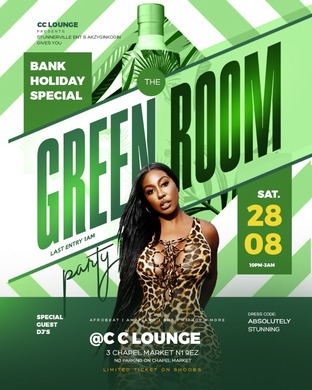 THE GREEN ROOM PARTY | BANK HOLIDAY SPECIAL💚🍾