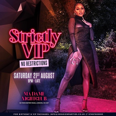 STRICTLY VIP - Hip Hop x Afrobeats x Bashment