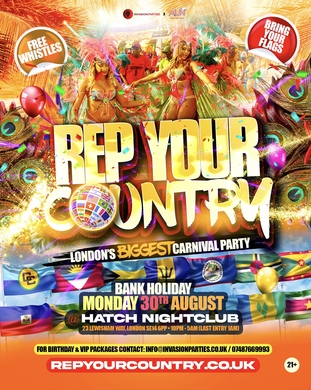 Rep Your Country - London's Biggest Carnival Party