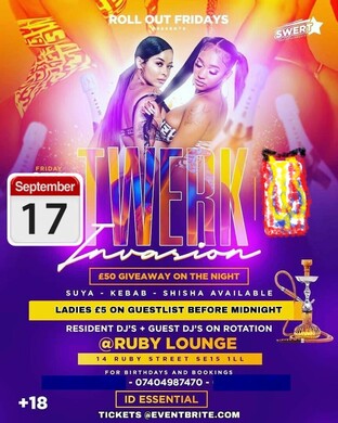 Ruby Lounge Fridays - Twerk Invasion