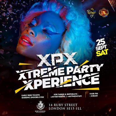 XPX - Xtreme Party Xperience  | Saturday September 25th | RUBY LOUNGE