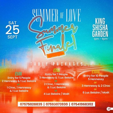 Summer of Love summer finale