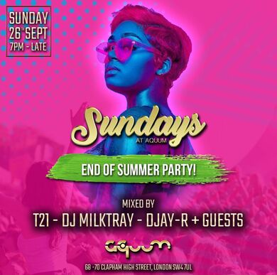 SUNDAYS AT AQUUM - END OF SUMMER PARTY
