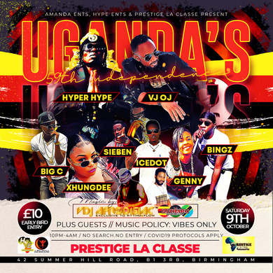 UGANDA DIASPORA 59th INDEPENDENCE SHOW/PARTY
