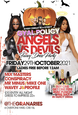 Gyal Policy Presents Angels vs Devils Halloween Weekend