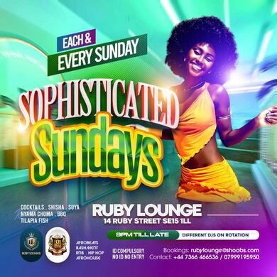 Ruby Lounge Sundays -  Sophisticated Sundays