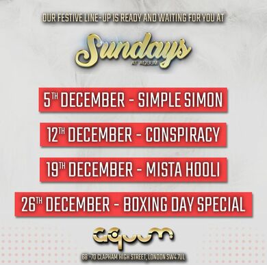 SUNDAYS AT AQUUM - 19.12.21
