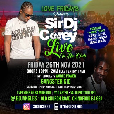 SIR DJ COREY LIVE 