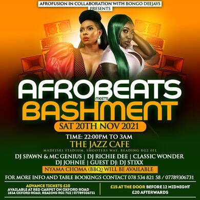 AFROBEATS MEETS BASHMENTS @JAZZ CAFE READING 2