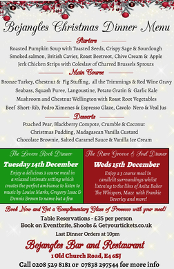Christmas Dinner in Chingford - The Lovers Rock Dinner