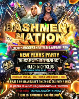 Bashment Nation – London’s Biggest Bashment New Years Party