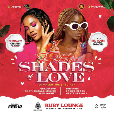 FIFTY SHADES OF LOVE | A Valentine Special | Ruby Lounge | Saturday Feb 12th