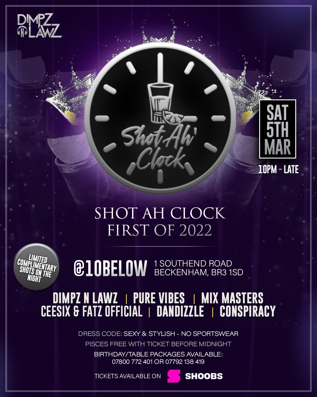 SHOT AH CLOCK- FIRST OF 2022