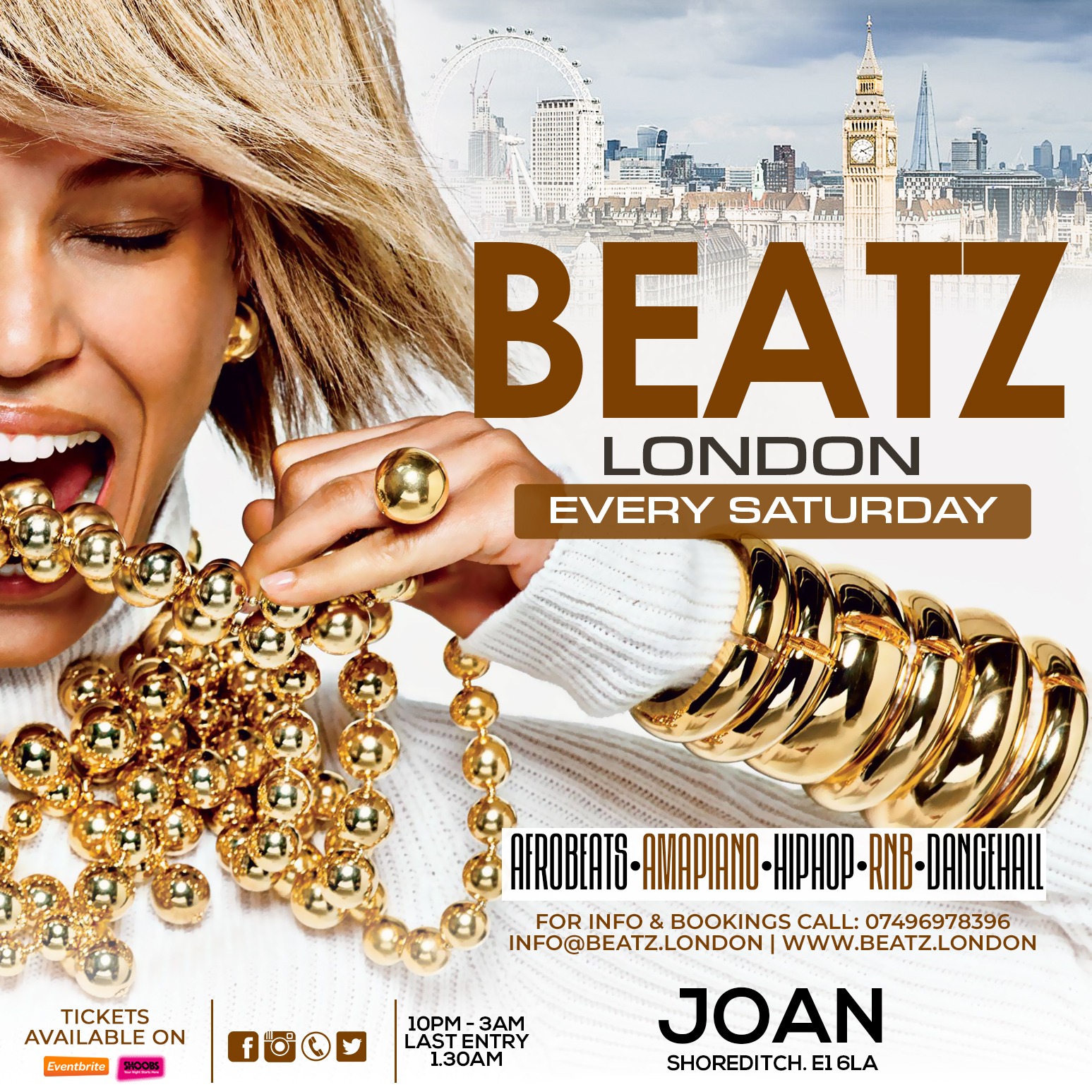 BEATZ LONDON EVERY SATURDAY