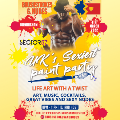 NUDE Sip and Paint - Brushstrokes and Nudes - BIRMINGHAM  