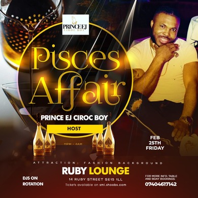 Ruby Lounge  -  Infusion and Pisces Affair