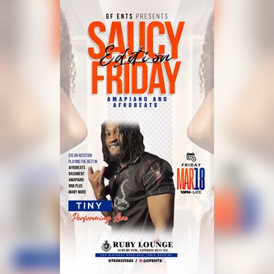 TINY  HOST #SAUCYFRIDAY  AMAPIANO AND AFROBEATS EDITION  2 2