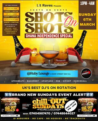 Ruby Lounge Sundays -  Chill Out Sundays and Afrobeat Sundays