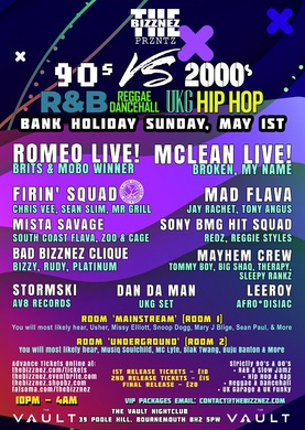 90s VS 00s Bournemouth 2022! Bank Holiday Sunday, May 1st