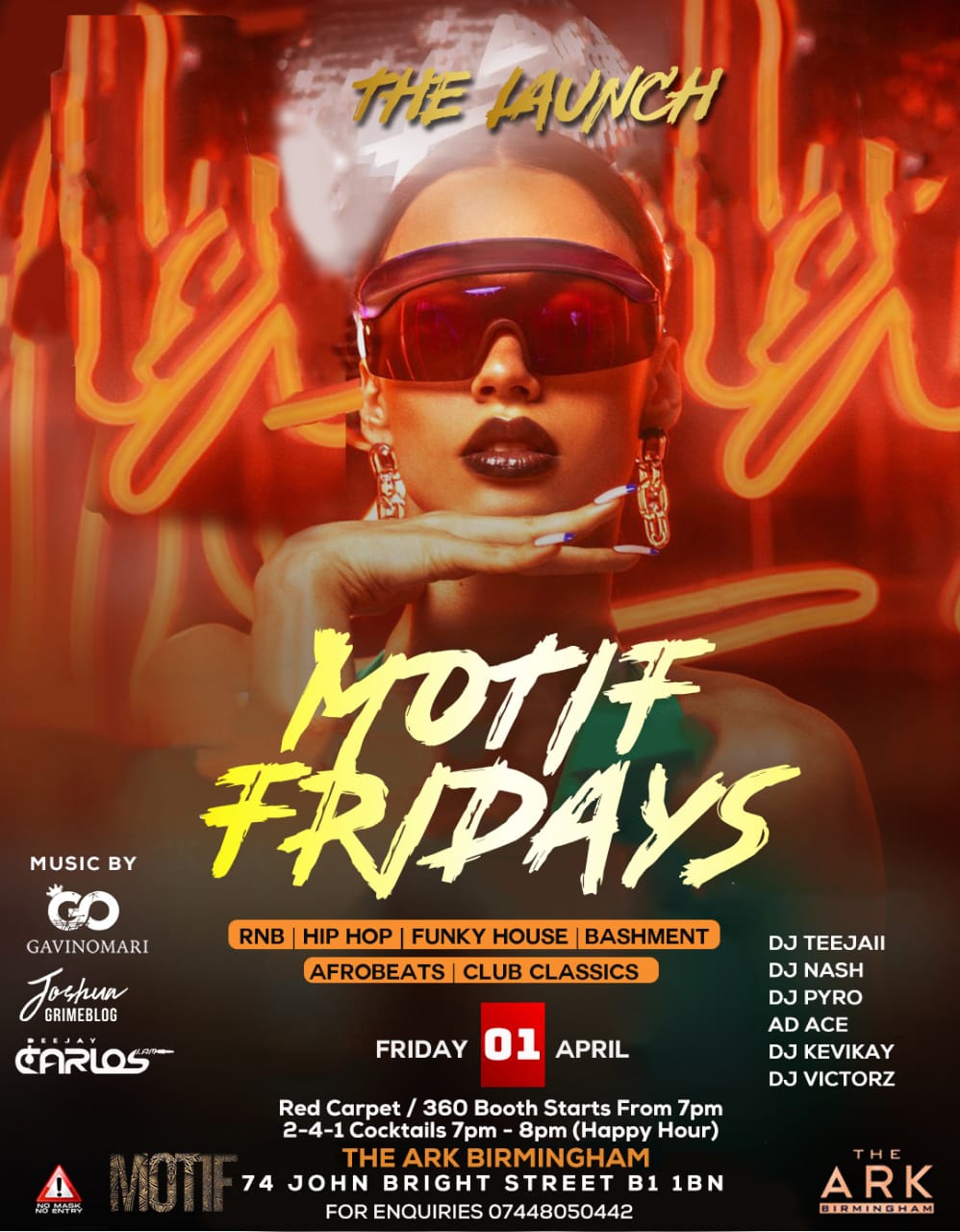 The Launch Motif Fridays @ The Ark Birmingham
