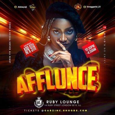 Ruby Lounge -  Afflunce Saturday