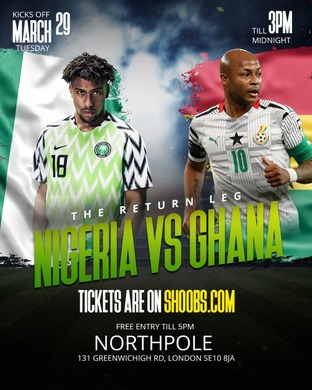 Nigeria vs Ghana 2nd leg World Cup qualifier northpole 