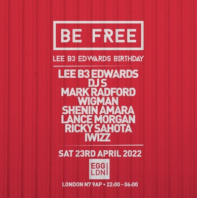 Be Free - Lee B3 Edwards Birthday 