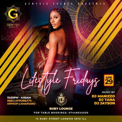 Ruby Lounge -  Lifestyle Fridays