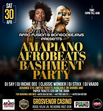 AMAPIANO AFROBEATS BASHMENT PARTY IN READING
