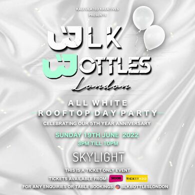 BLK Bottles London All White Rooftop Party 