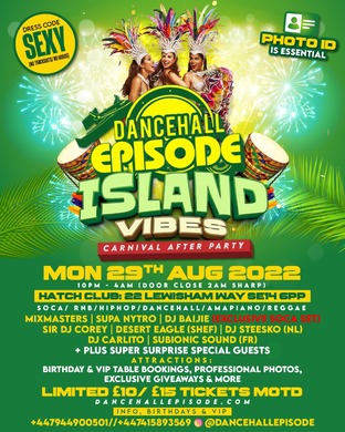 ISLAND VYBES - CARNIVAL AFTER PARTY