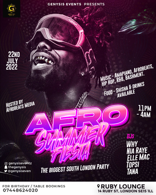 Ruby Lounge -  Afro Summer Fiesta