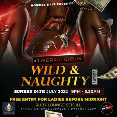 Ruby Lounge Sundays -  Afrobeats Wild & Naughty Sundays