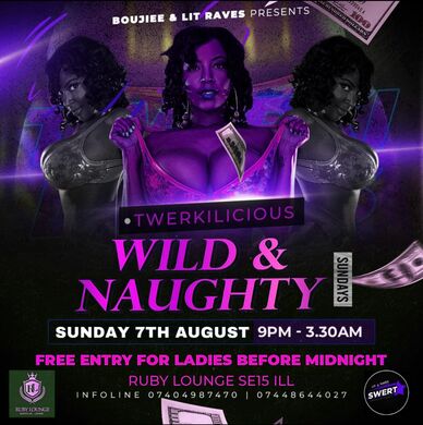 Ruby Lounge Sundays -  Afrobeats Wild & Naughty Sundays