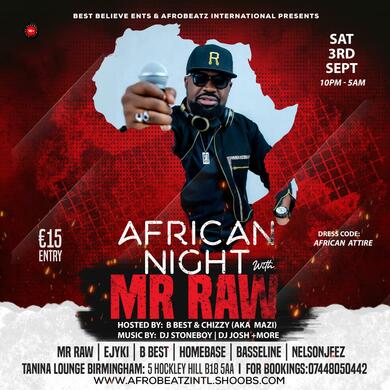 African Night With Mr Raw Performing Live In Birmingham 