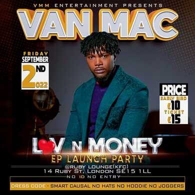 Ruby Lounge - Love And Money - EP Launch Party - VAN MAC