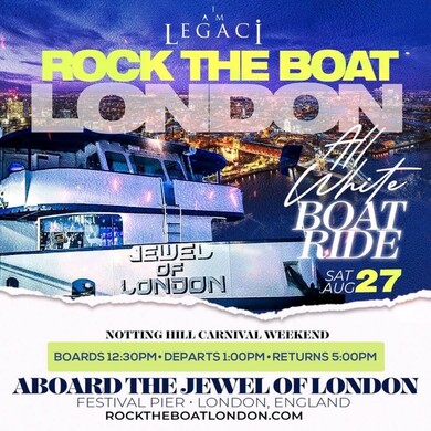ROCK THE BOAT LONDON ALL WHITE BOAT RIDE PARTY | NOTTING HILL CARNIVAL 2022