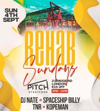 Rehab Day Rave @ Pitch Sundays with Special guest! 