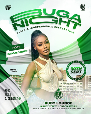 BADGAL Carter ‘Host #SAUCYFRIDAY BUGANIGHT CELEBRATING NIGERIA INDEPENDENCE  2