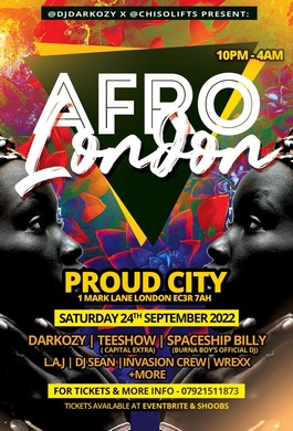 AFRO LONDON (LONDONS BIGGEST AFROBEATS PARTY)  