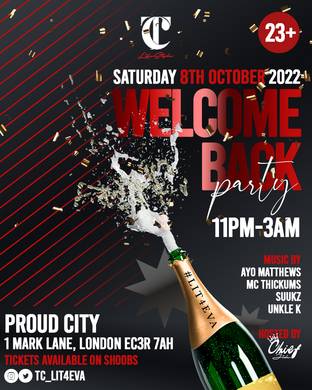 TC WELCOME BACK PARTY