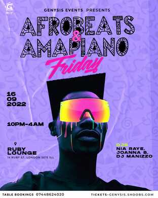 Ruby Lounge - Afrobeats and Amapiano Fridays