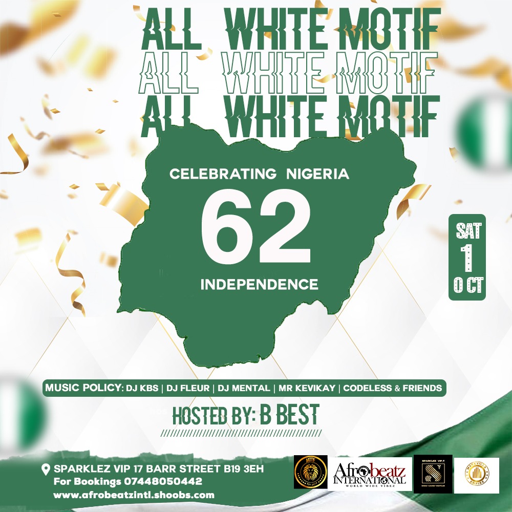 All White Motif Celebrating Nigeria 62 Independence Birmingham