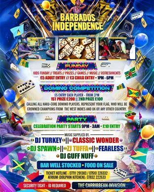 Barbados Independence-Kids Funday-Dominoes Competition & Lime and Party 