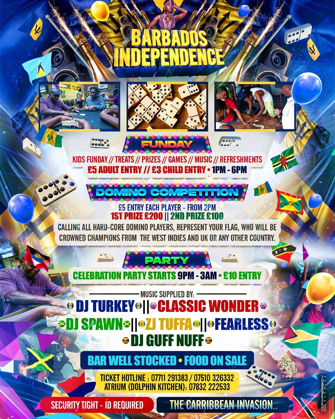 Barbados Independence-Kids Funday-Dominoes Competition & Lime and Party 