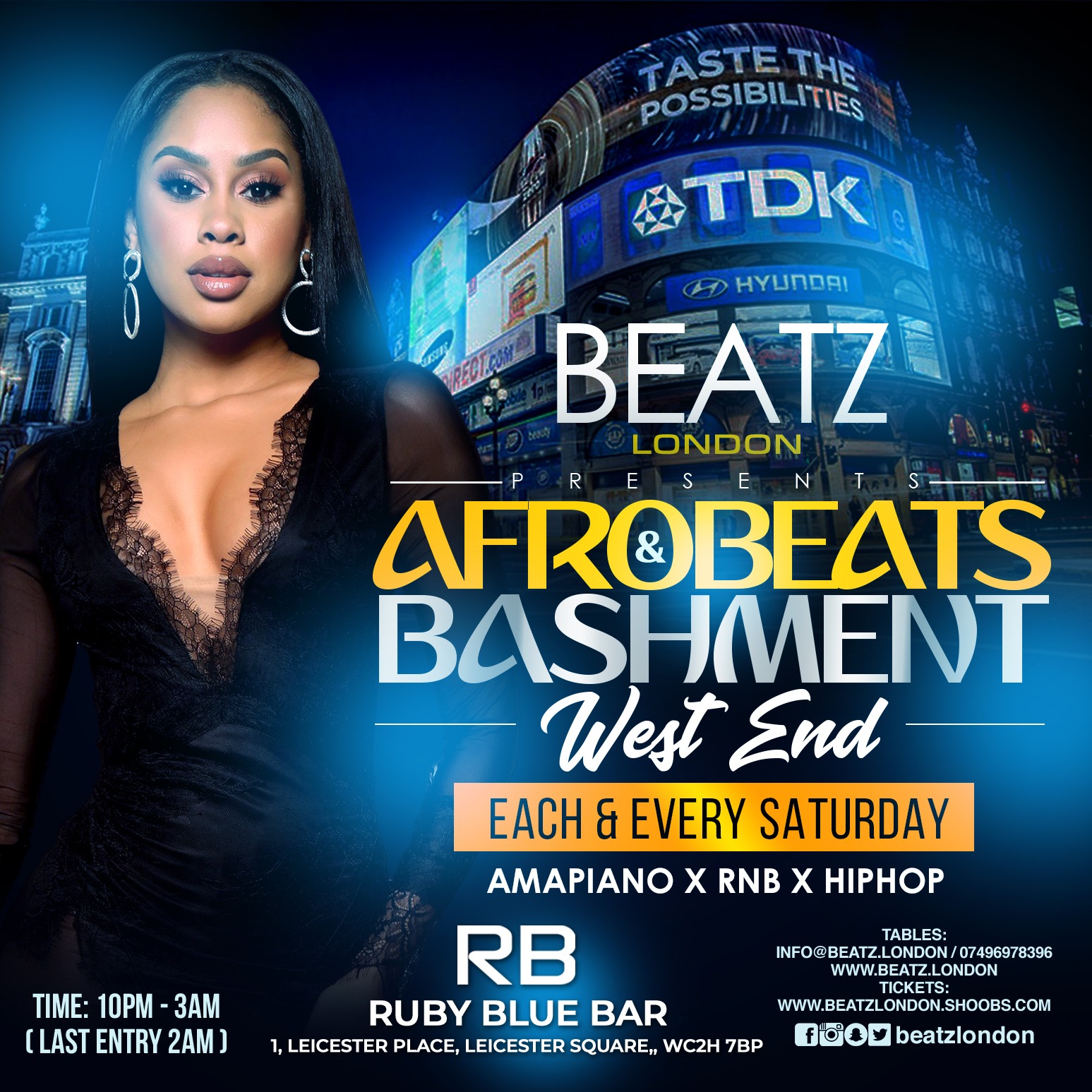 BEATZ LONDON PRESENTS AFROBEATS & BASHMENT WESTEND 2